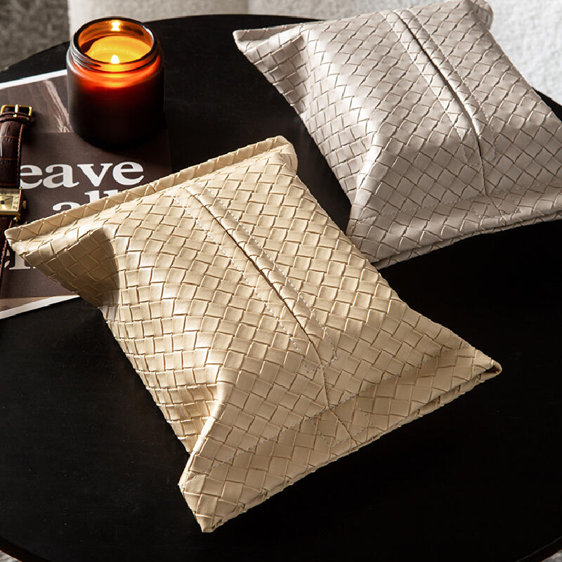 6color leather braided tissue case