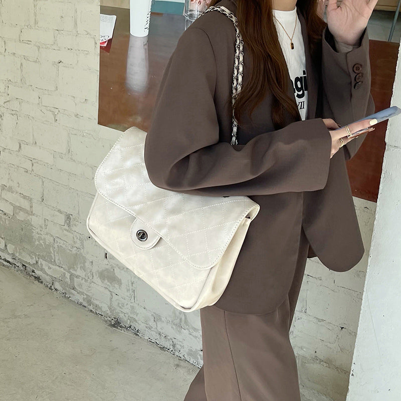 3color diamond stitch bag