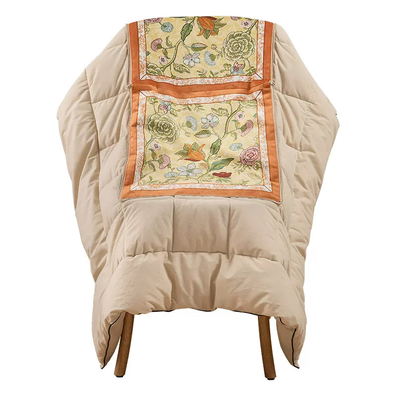 bright floral 2way quilt cushion