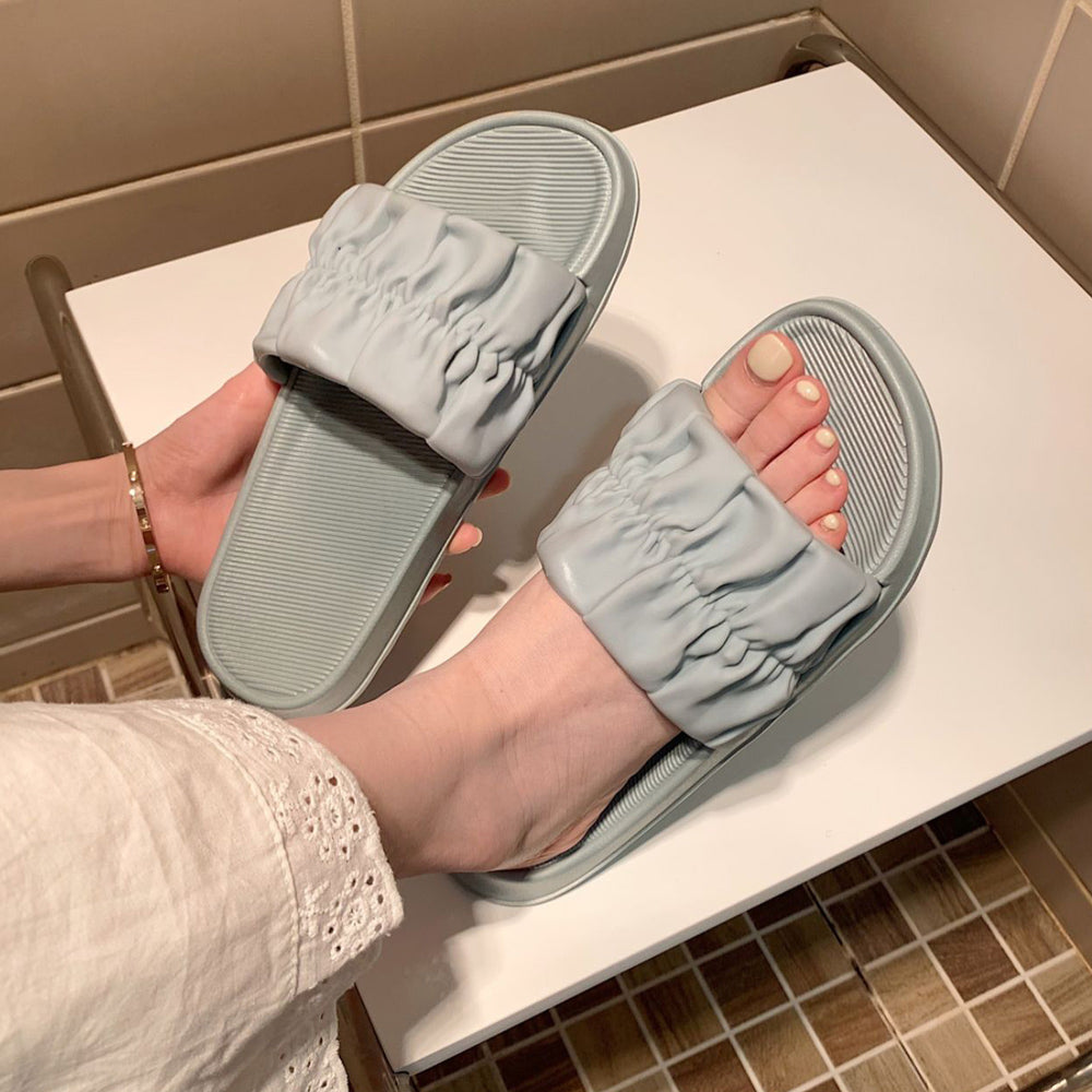 3color gather rubber roomshoes