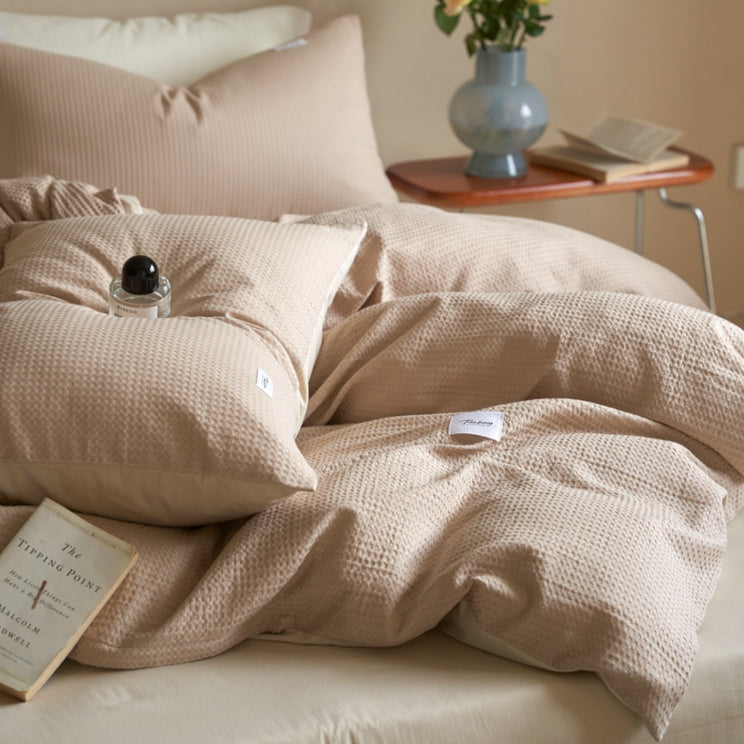 8color waffle logo tag bedlinen set