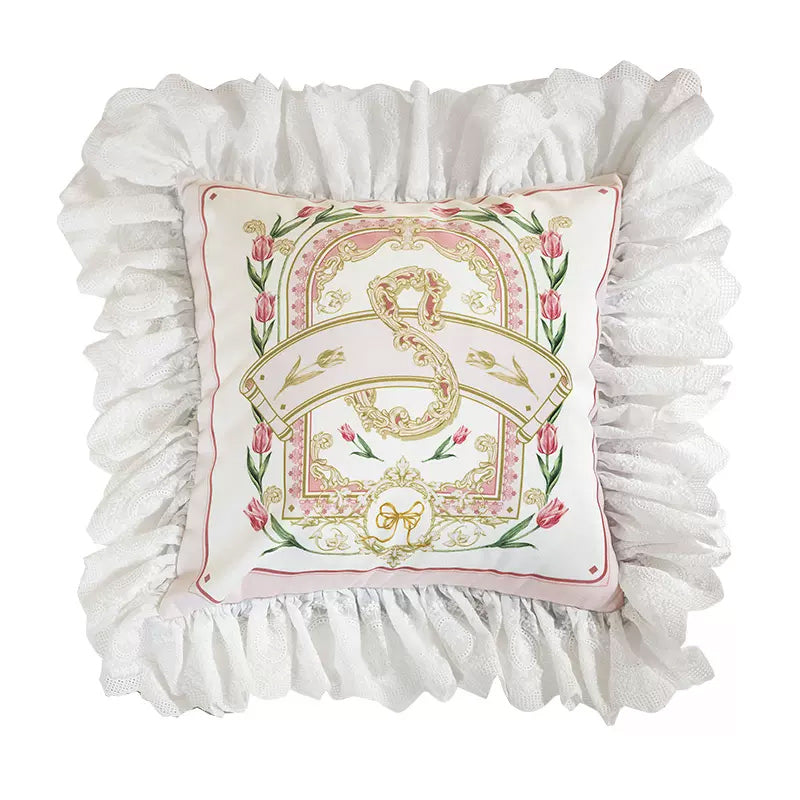 8design pink lovely tulip cushion
