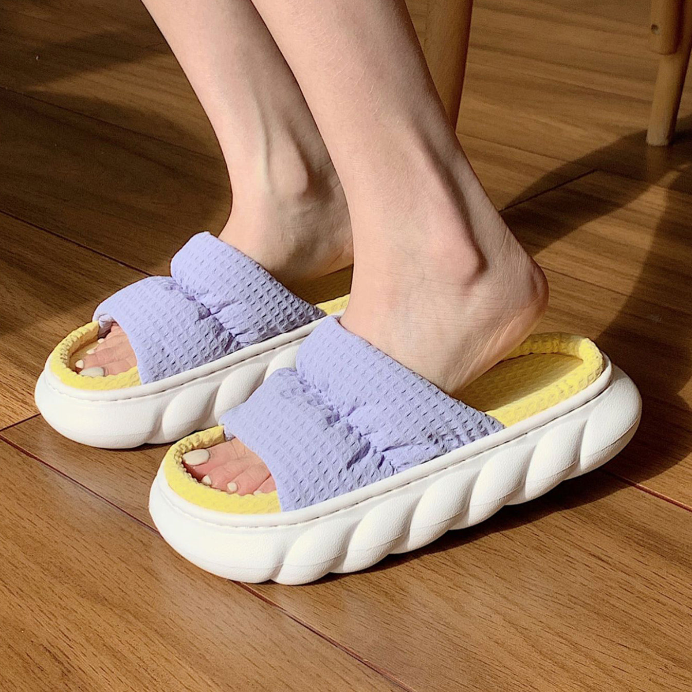 3color two-tone rubber roomshoes