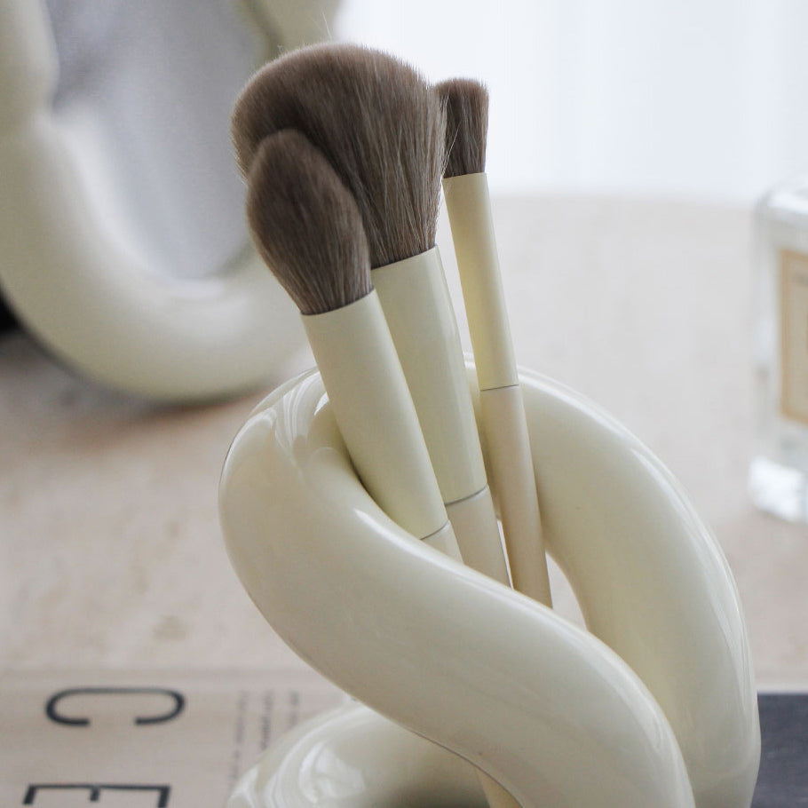 ceramic brush stand & miror (3colors)