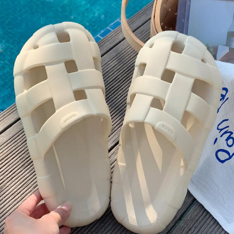 cross belt resin room shoes