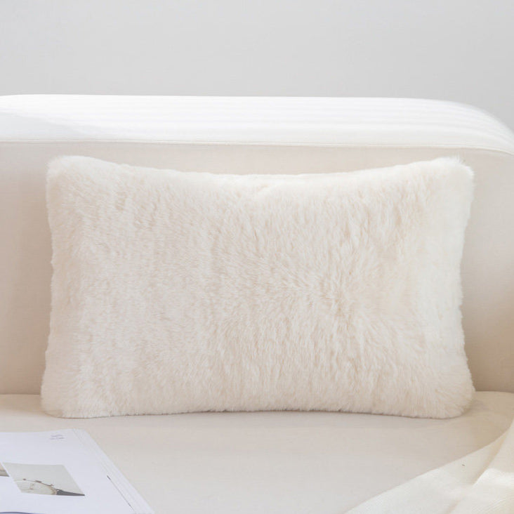 7color simple fur cushion