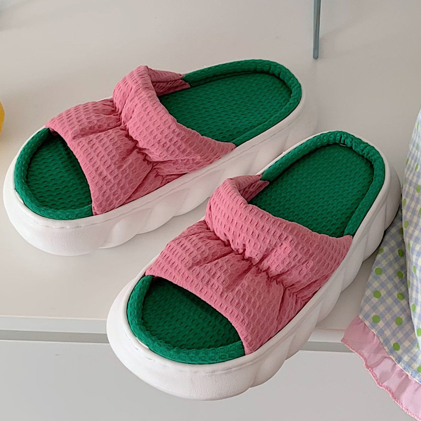 3color two-tone rubber roomshoes