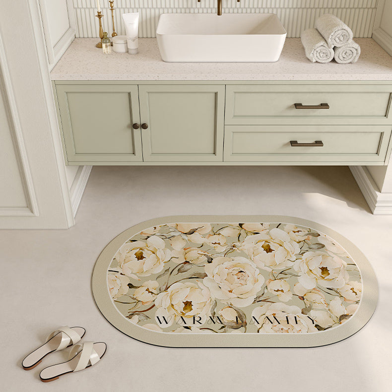 4design romantic flower bath mat