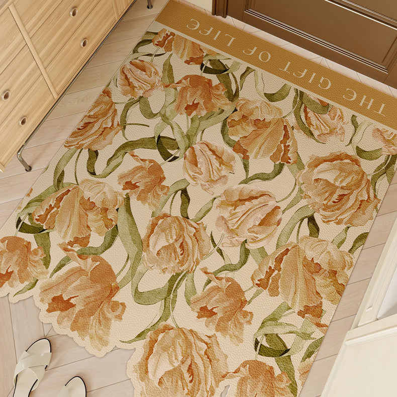 4design romantic flower door mat