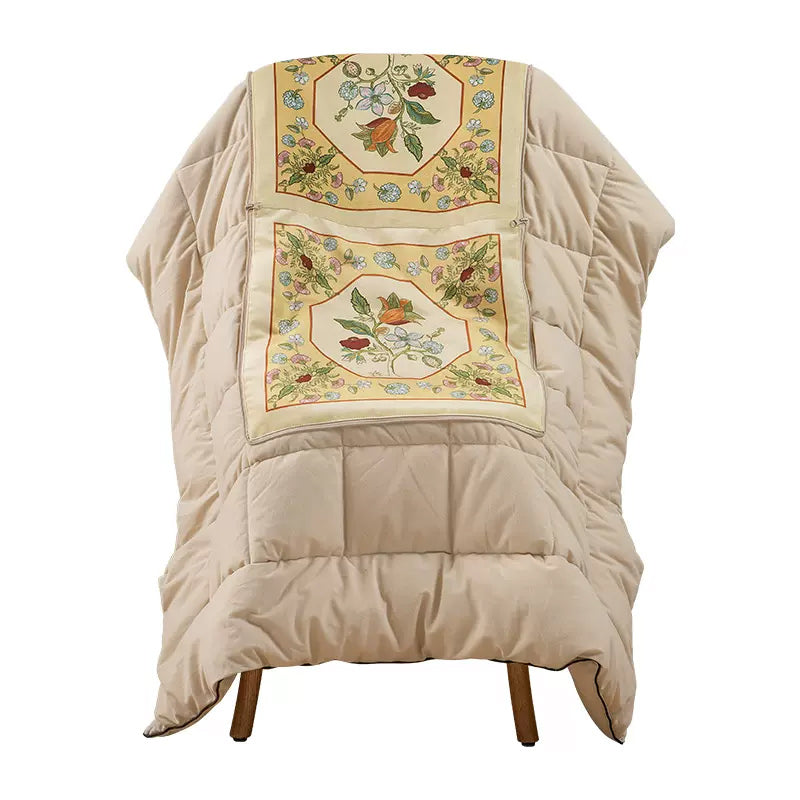 bright floral 2way quilt cushion