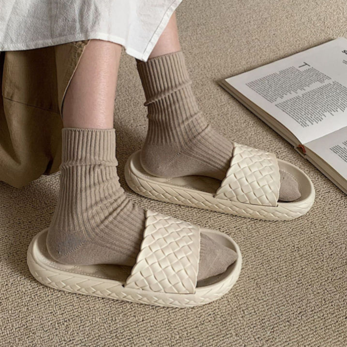 4color weaving rubber roomshoes