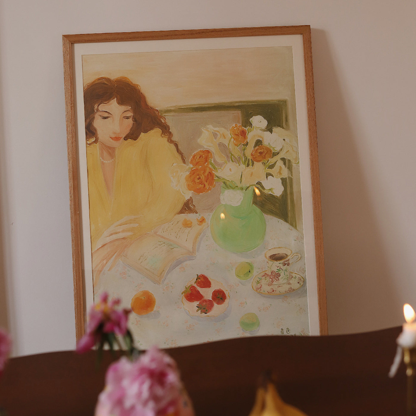 spring afternoon art poster & frame SET