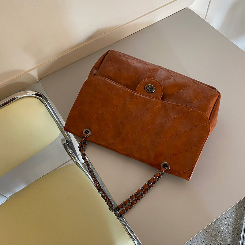 3color diamond stitch bag