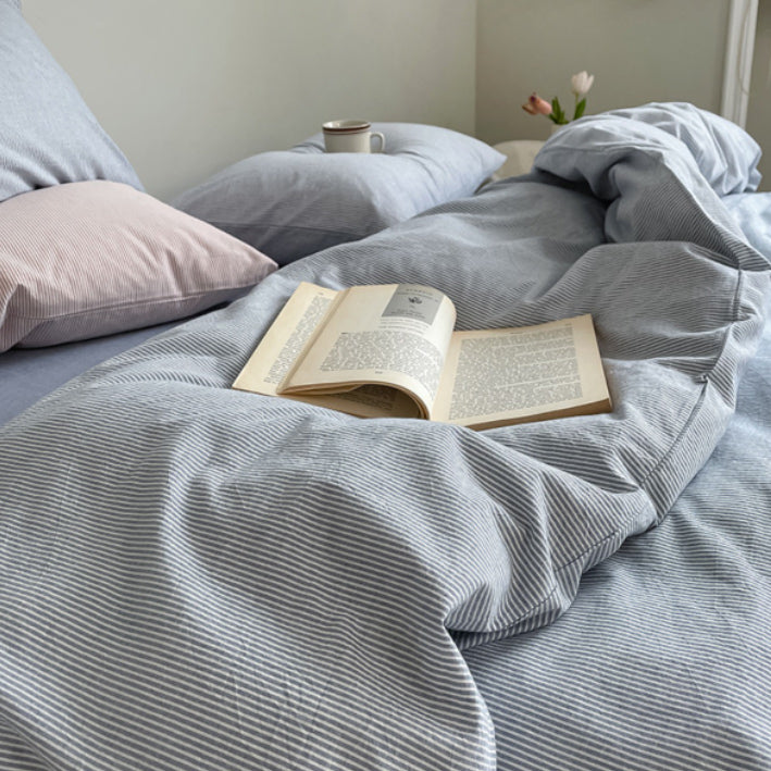 8color pale stripe bedlinen set