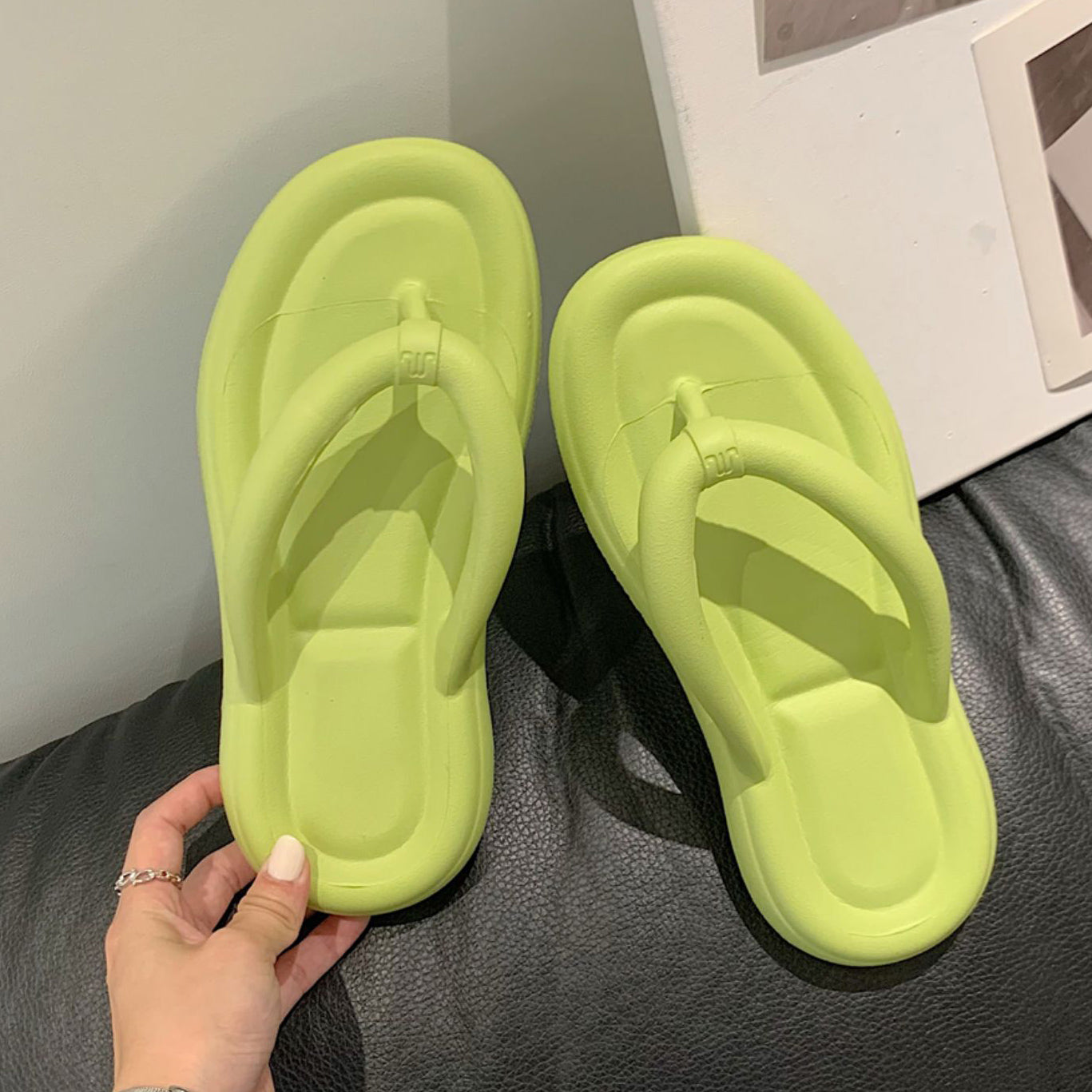 5color simple casual rubber roomshoes
