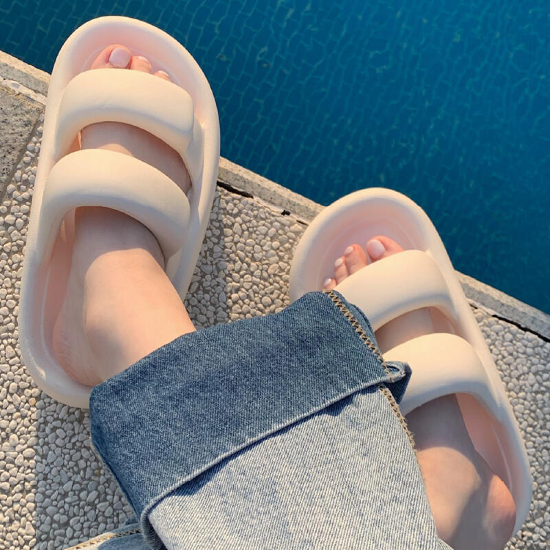 3color belt silicon room shoes