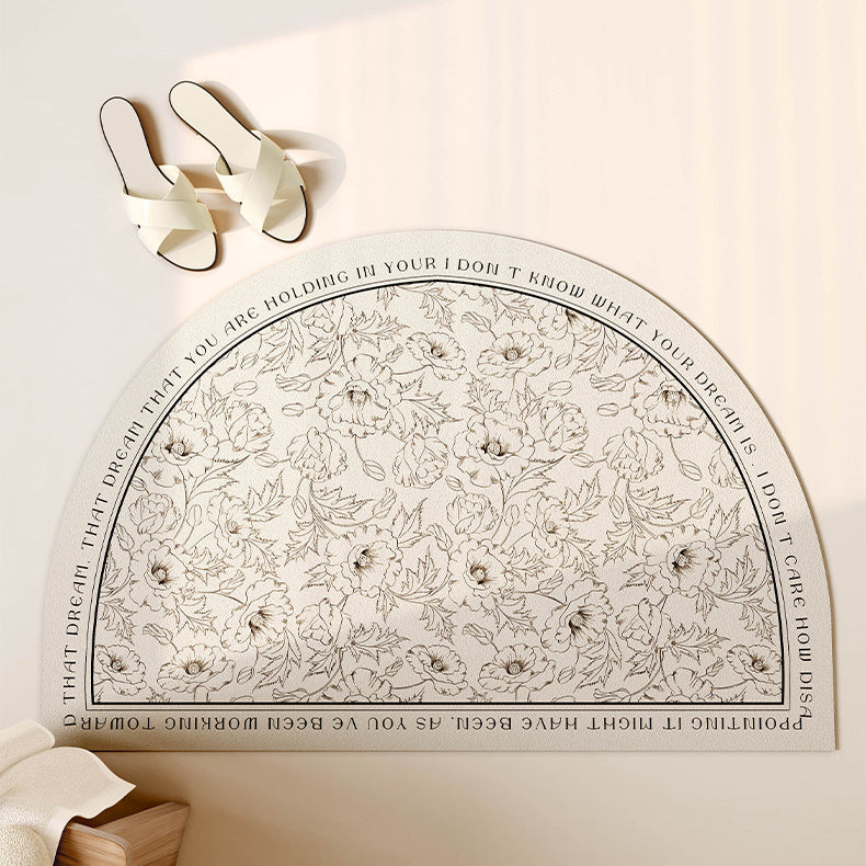 monotone dream simple flower small door mat