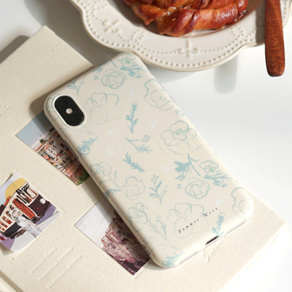 feminine blue flower iPhone case