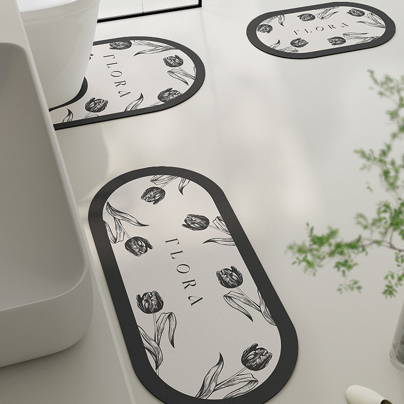 flora flower toilet mat