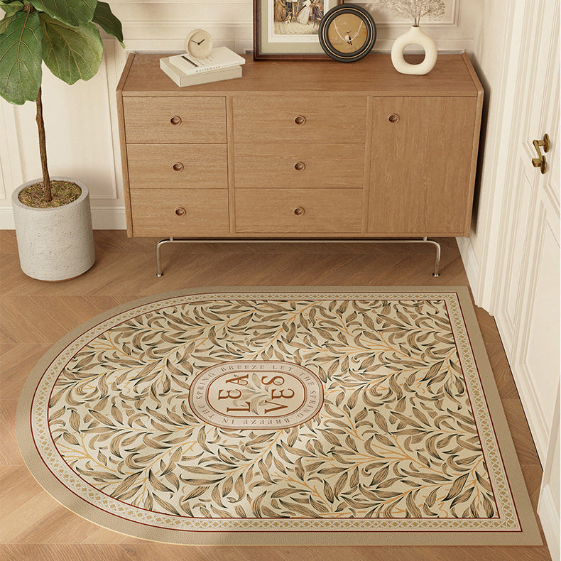 leaves art logo door mat