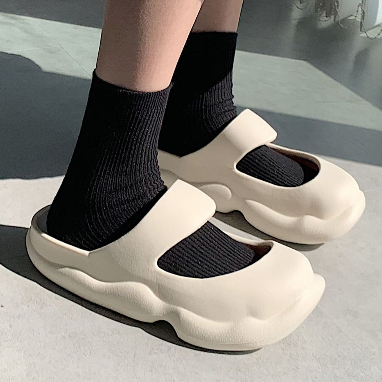 5color strap rubber roomshoes