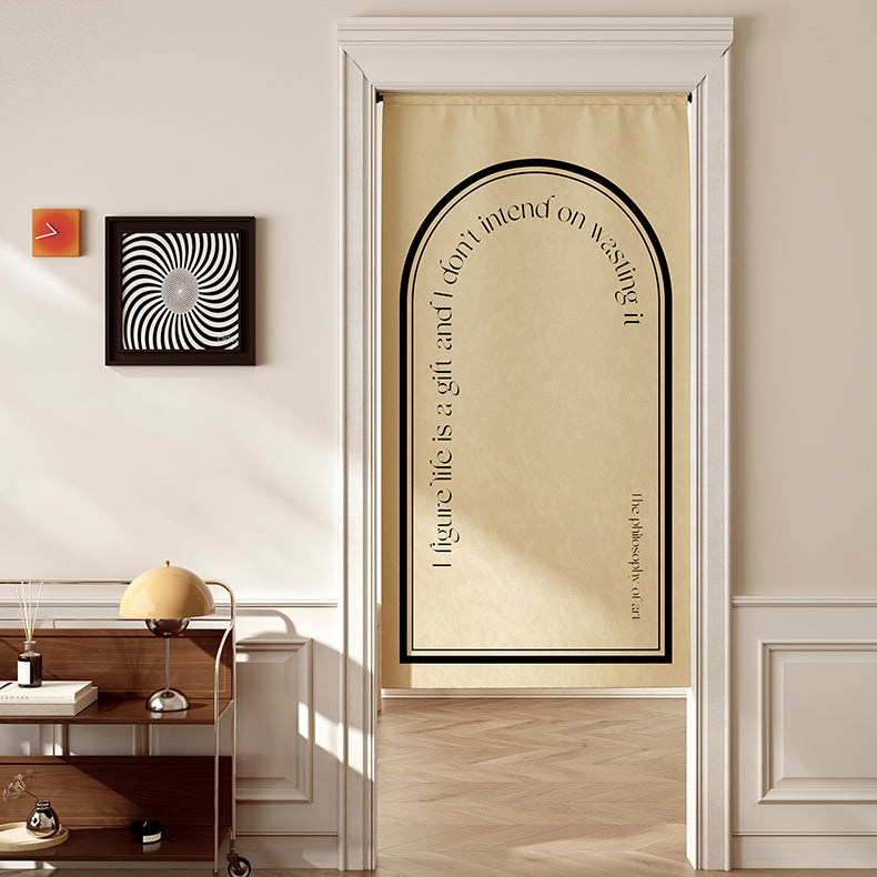 View of art philosophy curtain