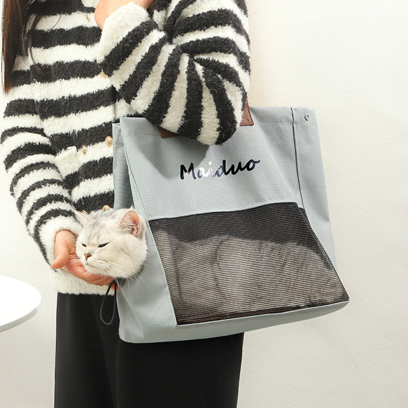 2color open face mesh bag