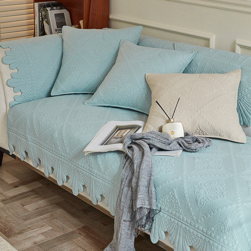 3color diamond flower stitch cushion