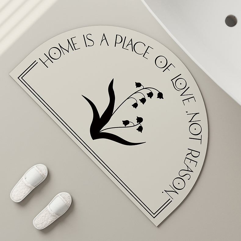 2design monotone flower bath mat