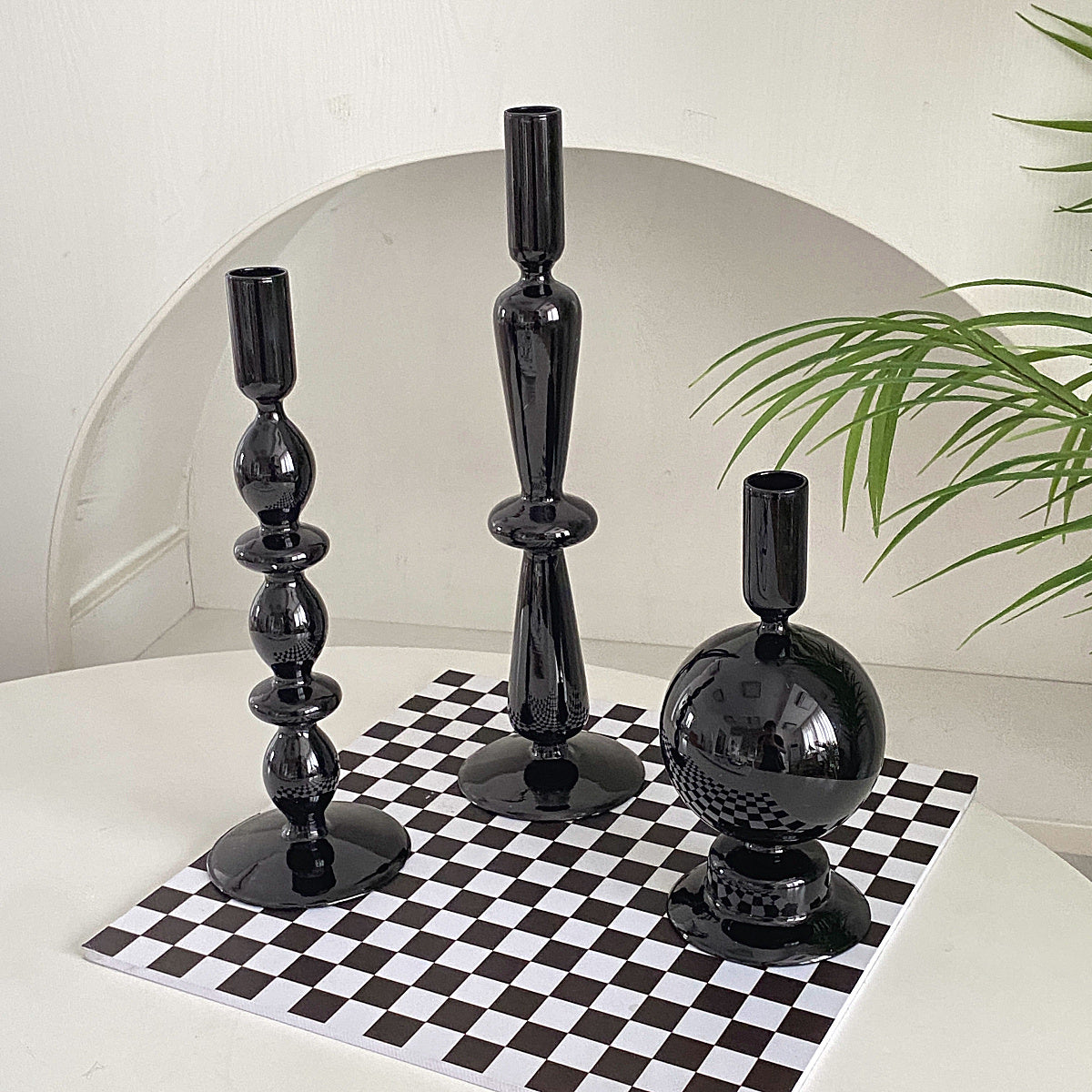 5design black candlestick