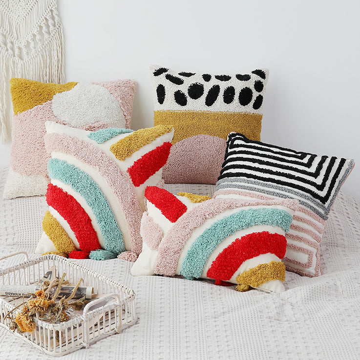 5design mottled colorful cushion