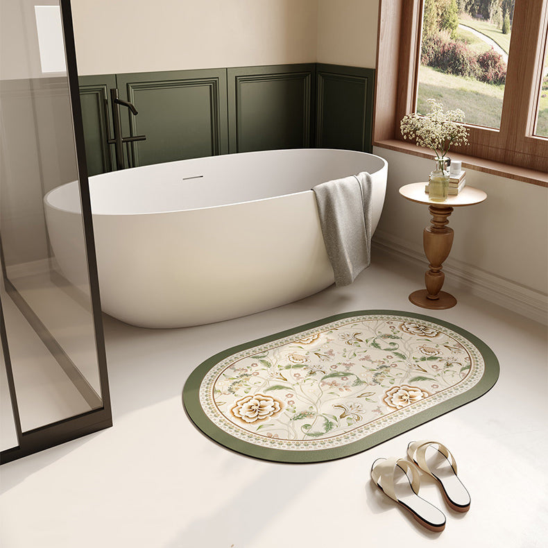 6design luxury flower bath mat