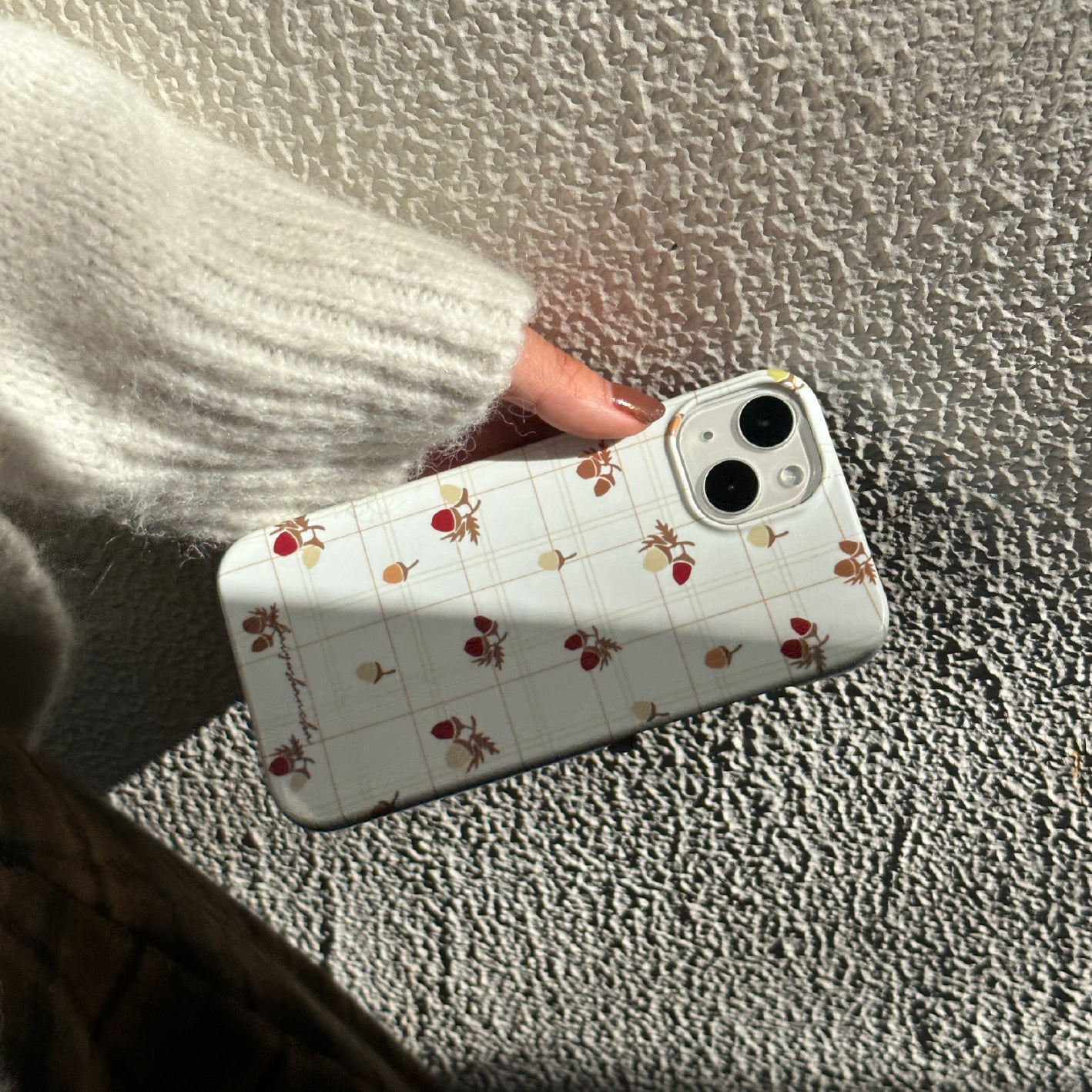 acorn check iPhone case