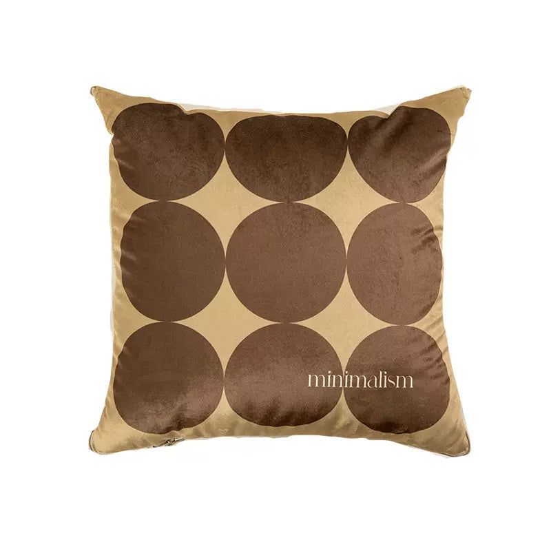 brown circle minimalism 2way quilt cushion