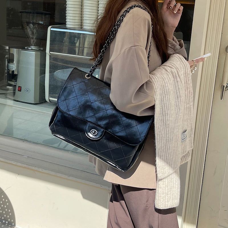3color diamond stitch bag