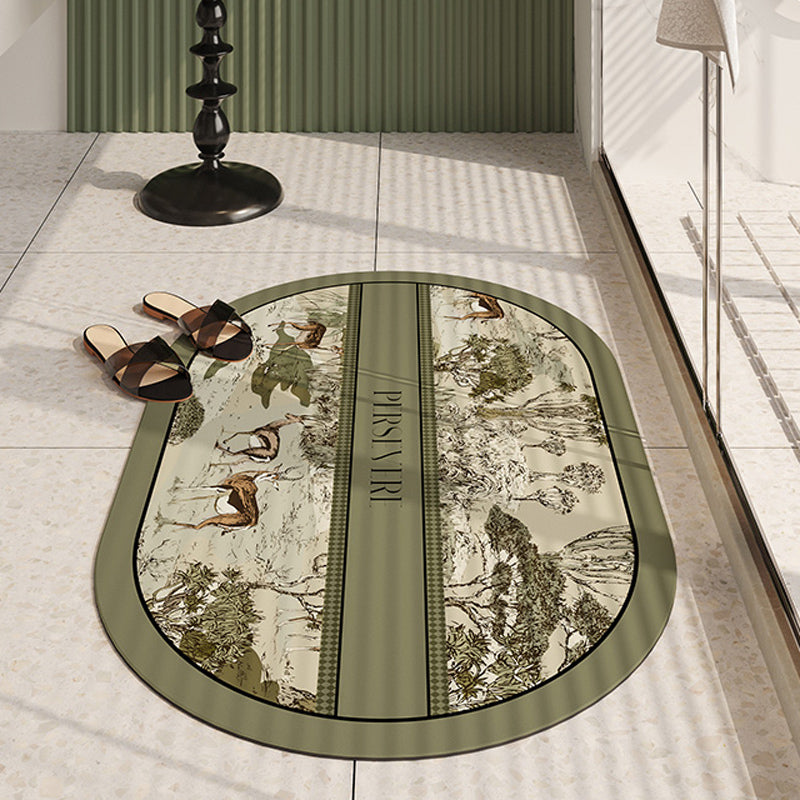 green persevere logo bath mat