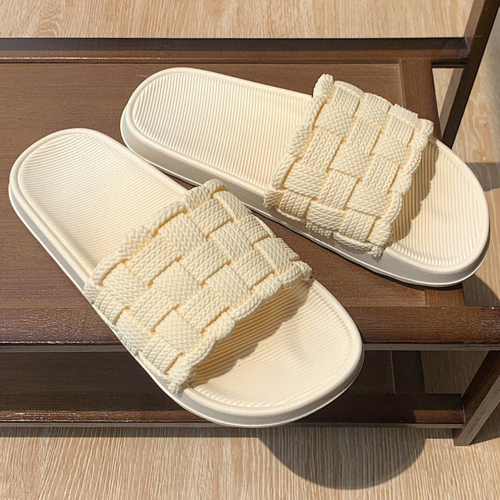 3color knit rubber roomshoes