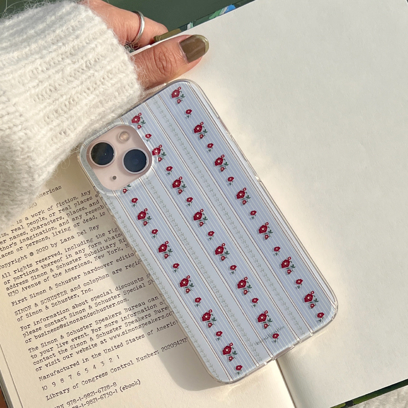 retro flower tape iPhone case