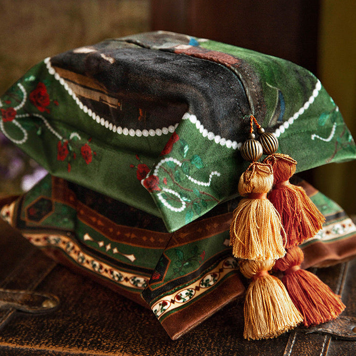 2design european rose art tissue case