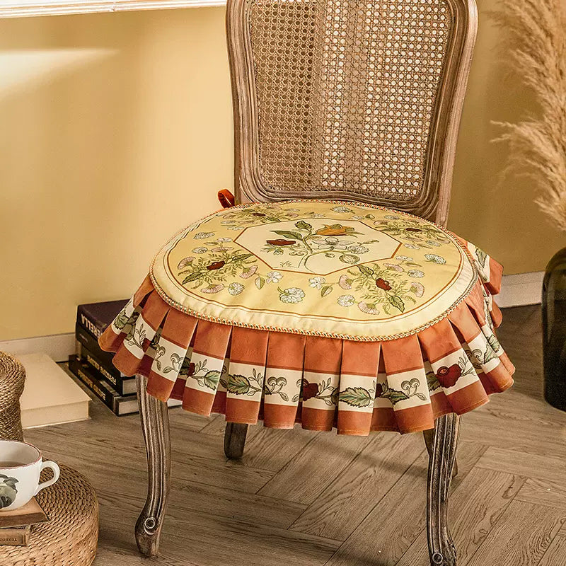 bright floral chair cover & cushion