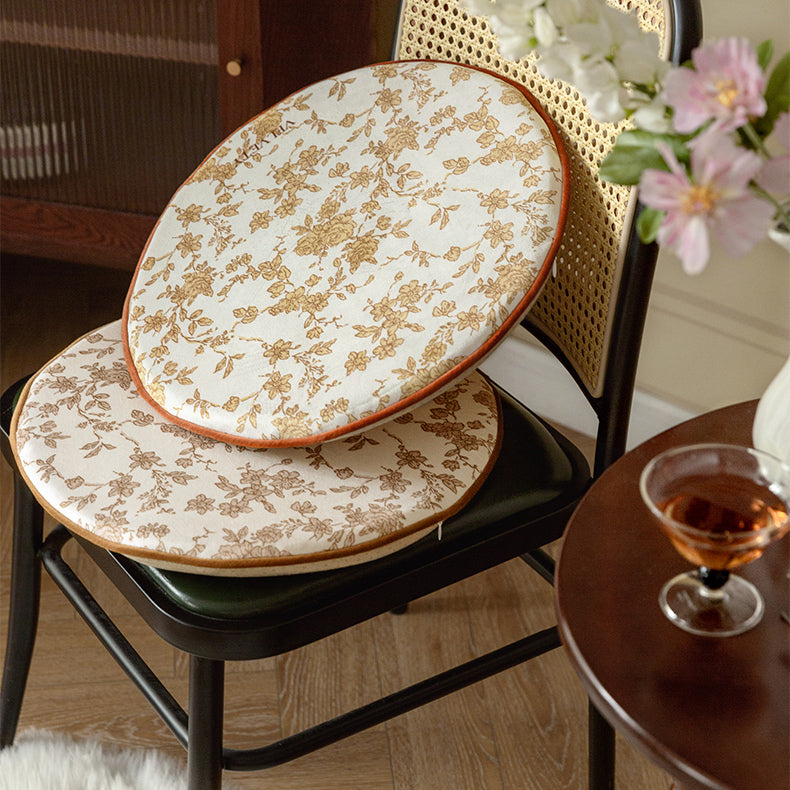 4color french flower velvety cushion
