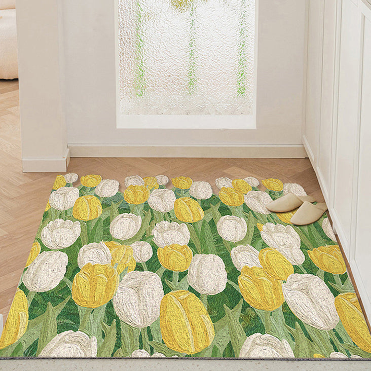 7design flower cut free door mat