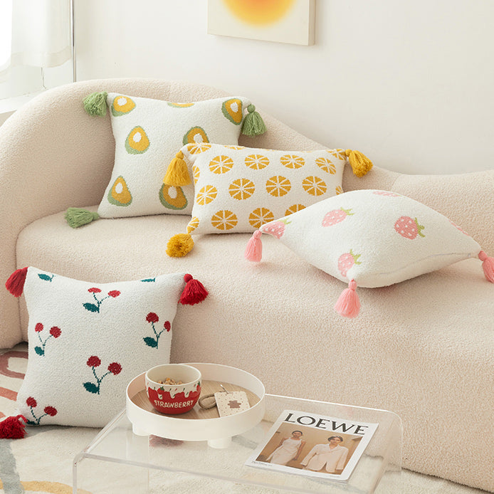 4design fruit knit cushion