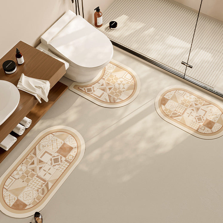 brown mexico tile toilet mat