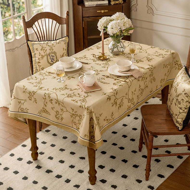 south wood beige table cloth