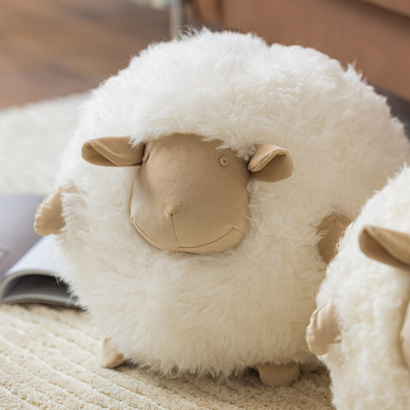 round sheep cushion