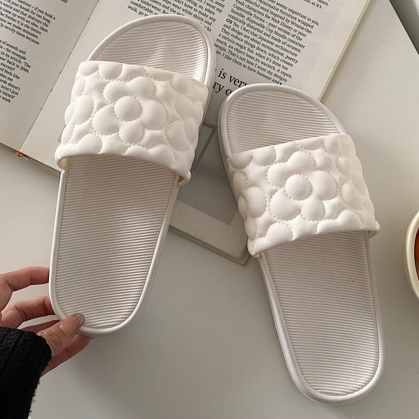 3color flower rubber roomshoes