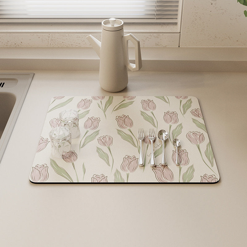 2design pale tulip sink mat