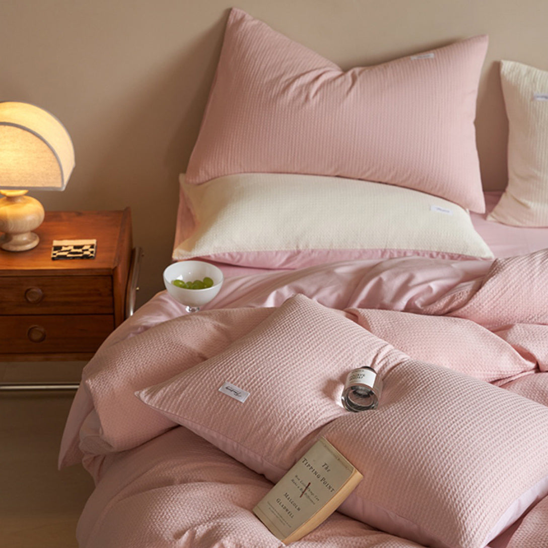 8color waffle logo tag bedlinen set