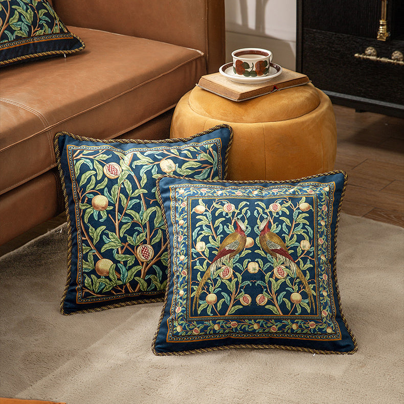 american retro pomegranate square cushion